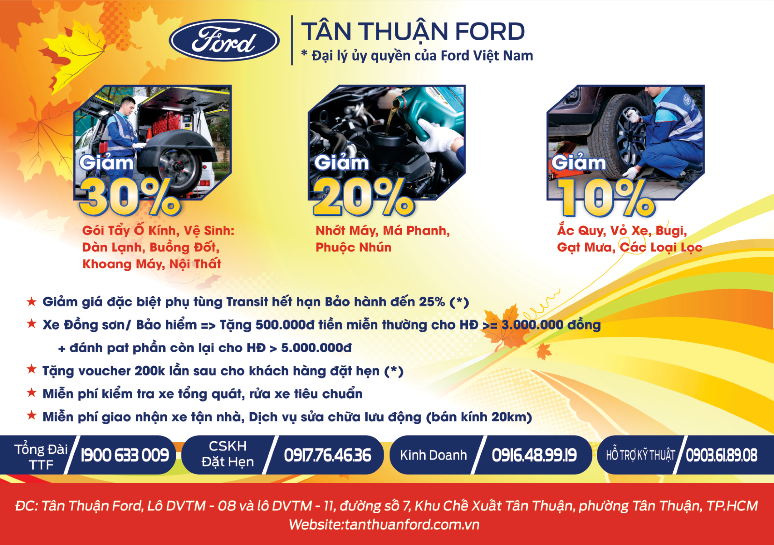 An Tâm Lăn Bánh – Bảo Dưỡng Chuẩn Ford Cùng Tân Thuận Ford